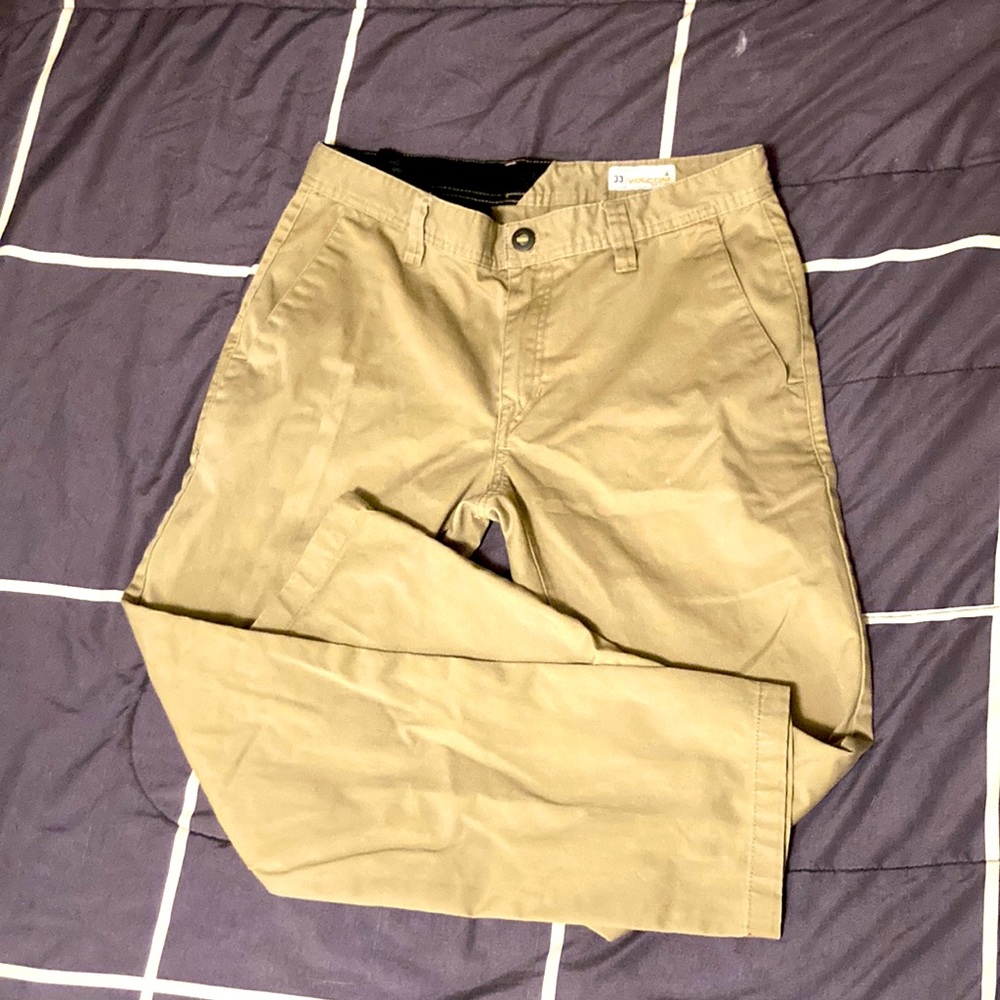 Volcom pants tan/neutral skate loose fit